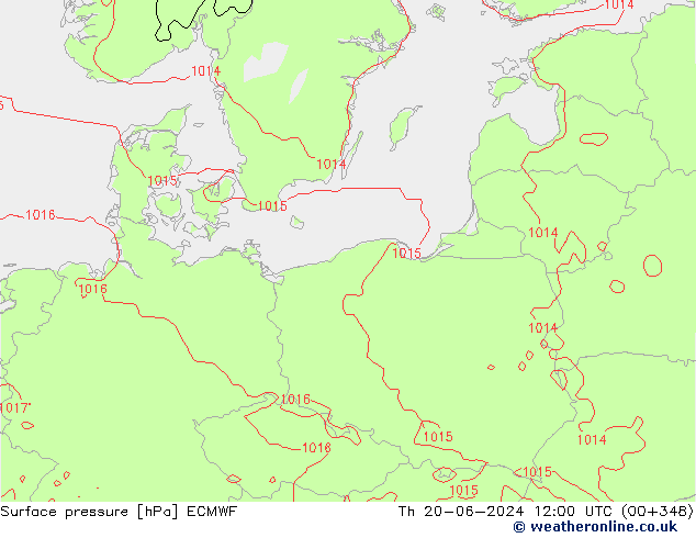 pressão do solo ECMWF Qui 20.06.2024 12 UTC