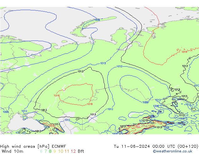 Sturmfelder ECMWF Di 11.06.2024 00 UTC