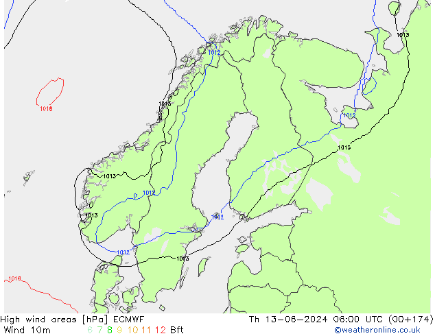 Sturmfelder ECMWF Do 13.06.2024 06 UTC