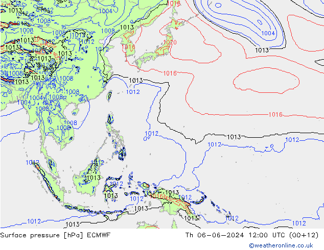 pression de l'air ECMWF jeu 06.06.2024 12 UTC