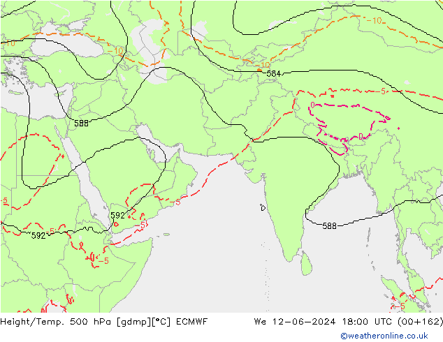 Height/Temp. 500 hPa ECMWF  12.06.2024 18 UTC