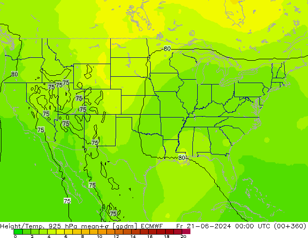 Height/Temp. 925 hPa ECMWF  21.06.2024 00 UTC