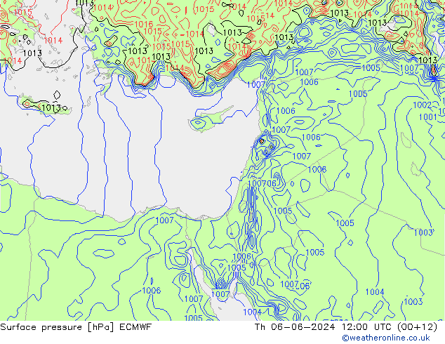 Yer basıncı ECMWF Per 06.06.2024 12 UTC