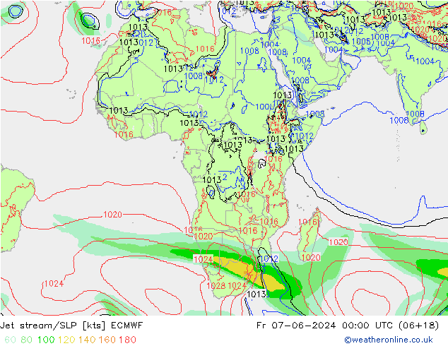 Courant-jet ECMWF ven 07.06.2024 00 UTC