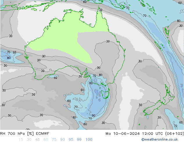 700 hPa Nispi Nem ECMWF Pzt 10.06.2024 12 UTC