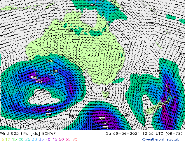 Wind 925 hPa ECMWF Ne 09.06.2024 12 UTC