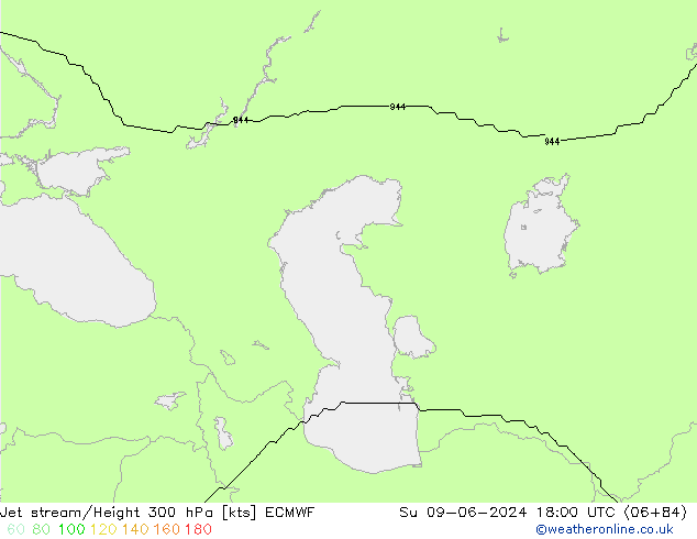 Corrente a getto ECMWF dom 09.06.2024 18 UTC