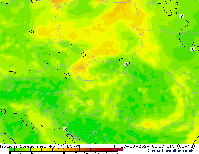 Isotachen Spread ECMWF vr 07.06.2024 00 UTC