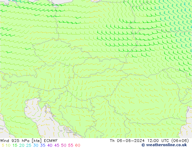 Wind 925 hPa ECMWF Do 06.06.2024 12 UTC