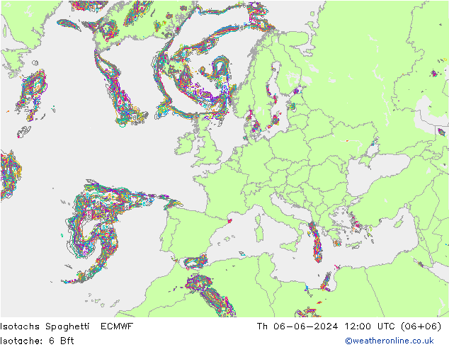 Isotachen Spaghetti ECMWF do 06.06.2024 12 UTC