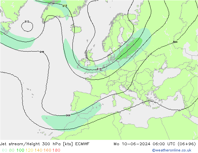 Polarjet ECMWF Mo 10.06.2024 06 UTC