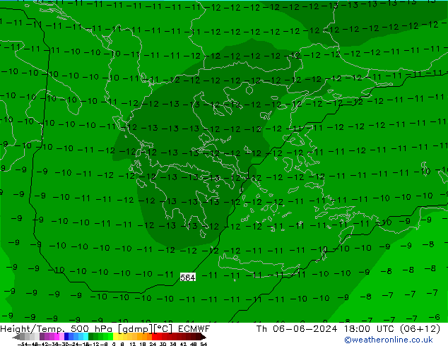 Géop./Temp. 500 hPa ECMWF jeu 06.06.2024 18 UTC