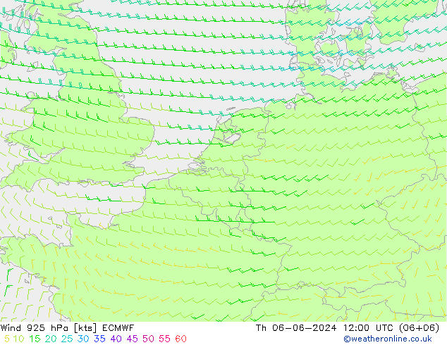 Wind 925 hPa ECMWF Do 06.06.2024 12 UTC