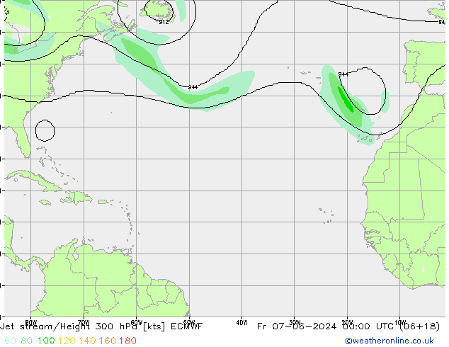 джет ECMWF пт 07.06.2024 00 UTC