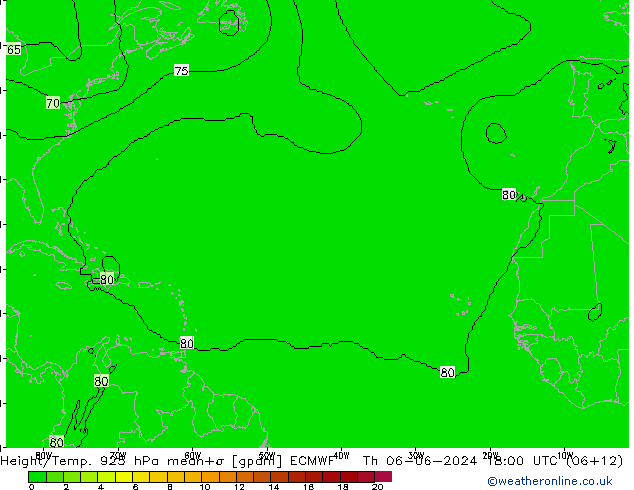 Height/Temp. 925 hPa ECMWF Qui 06.06.2024 18 UTC