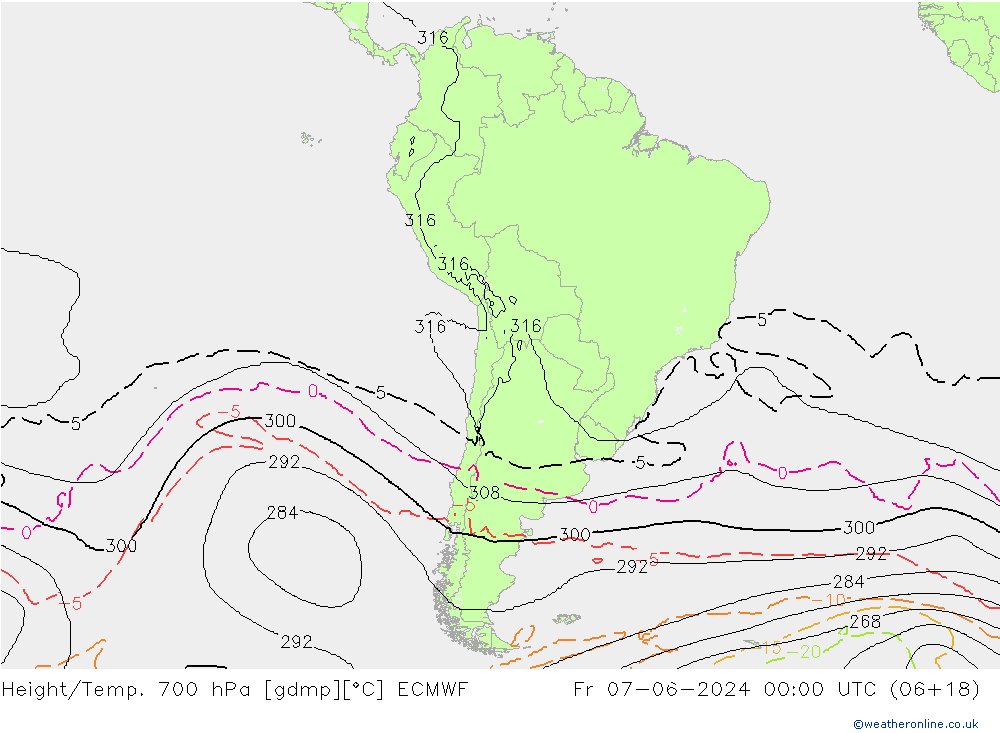 Height/Temp. 700 hPa ECMWF  07.06.2024 00 UTC