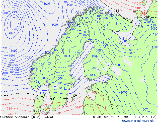 Bodendruck ECMWF Do 06.06.2024 18 UTC