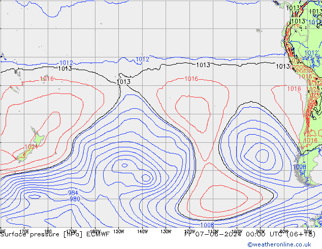 pression de l'air ECMWF ven 07.06.2024 00 UTC