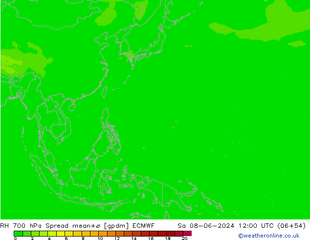 700 hPa Nispi Nem Spread ECMWF Cts 08.06.2024 12 UTC