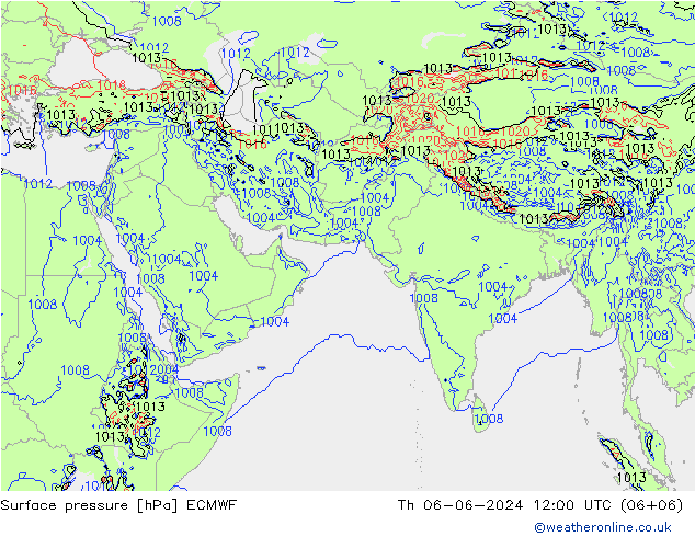 Bodendruck ECMWF Do 06.06.2024 12 UTC