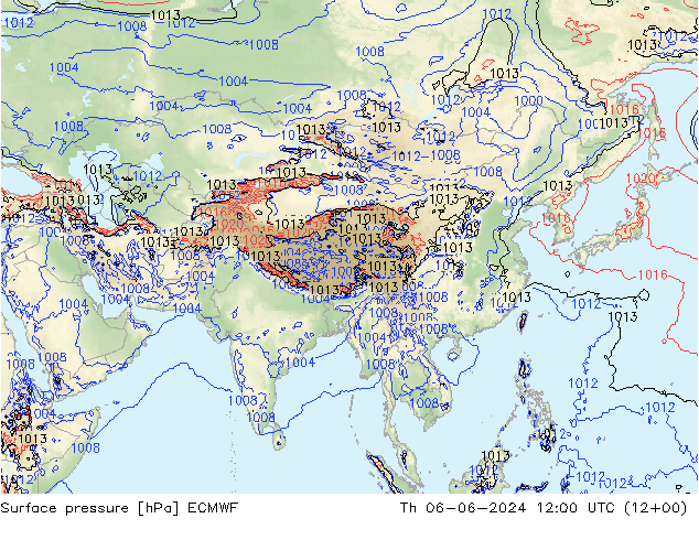 Bodendruck ECMWF Do 06.06.2024 12 UTC