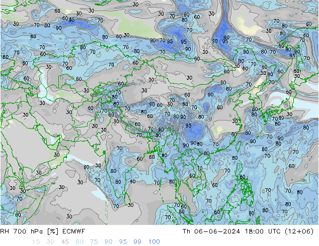 700 hPa Nispi Nem ECMWF Per 06.06.2024 18 UTC