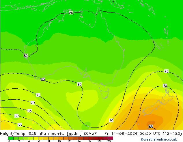 Height/Temp. 925 hPa ECMWF Fr 14.06.2024 00 UTC