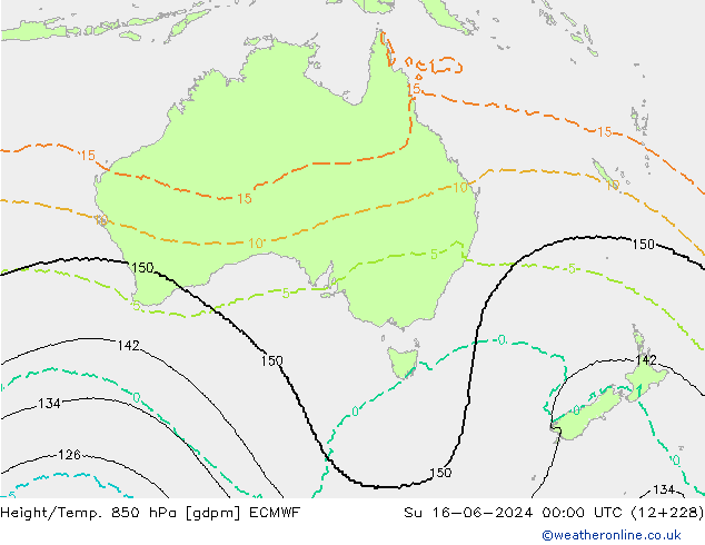 Height/Temp. 850 hPa ECMWF Ne 16.06.2024 00 UTC