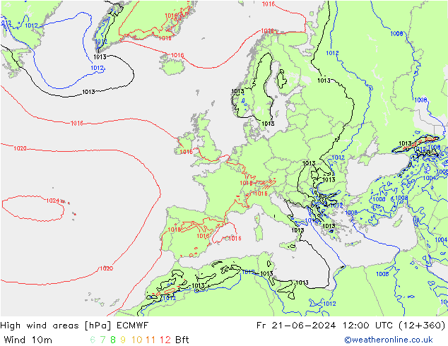 Sturmfelder ECMWF Fr 21.06.2024 12 UTC