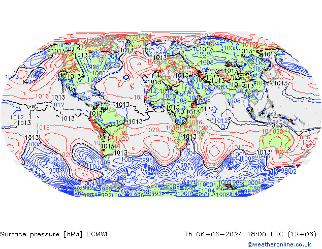 Bodendruck ECMWF Do 06.06.2024 18 UTC