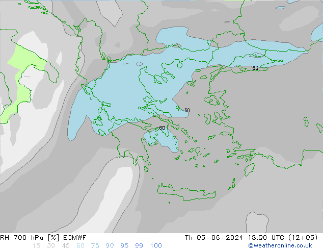 700 hPa Nispi Nem ECMWF Per 06.06.2024 18 UTC