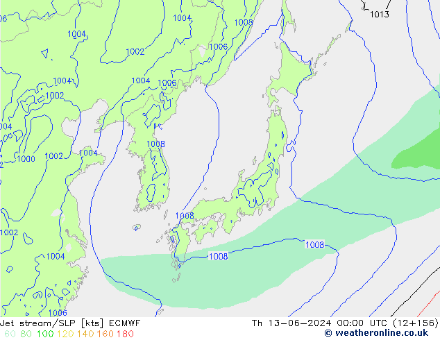 Polarjet/Bodendruck ECMWF Do 13.06.2024 00 UTC