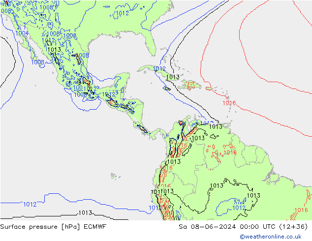 pression de l'air ECMWF sam 08.06.2024 00 UTC