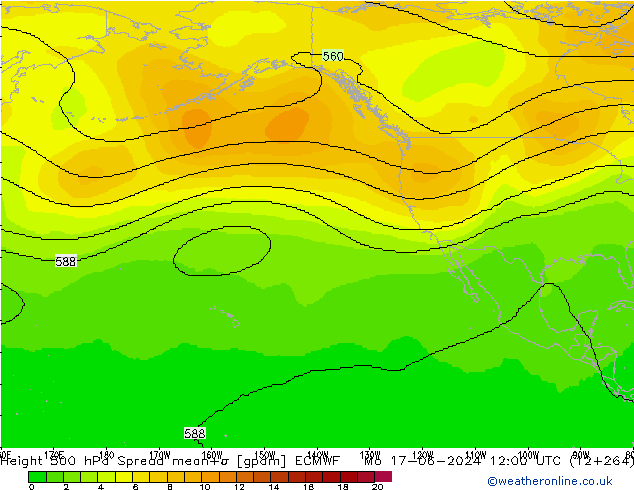 Height 500 hPa Spread ECMWF Mo 17.06.2024 12 UTC