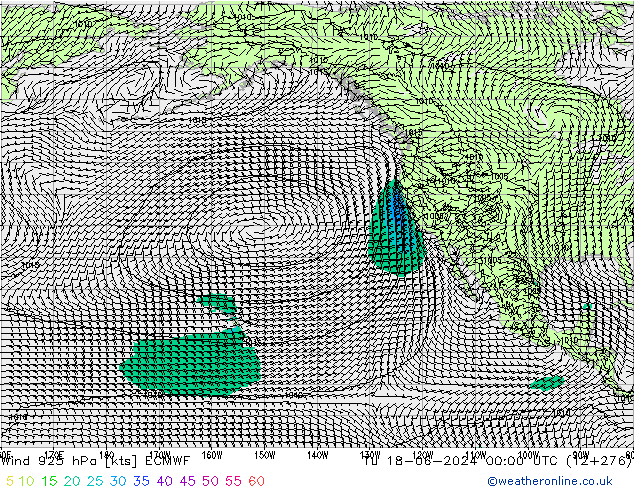 Wind 925 hPa ECMWF Tu 18.06.2024 00 UTC