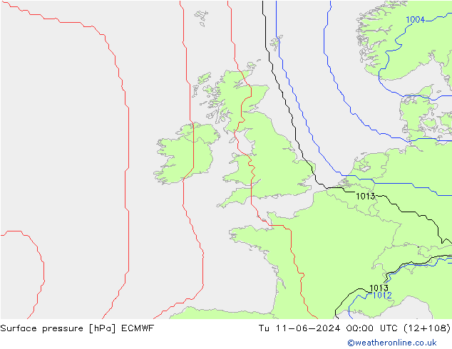 pression de l'air ECMWF mar 11.06.2024 00 UTC