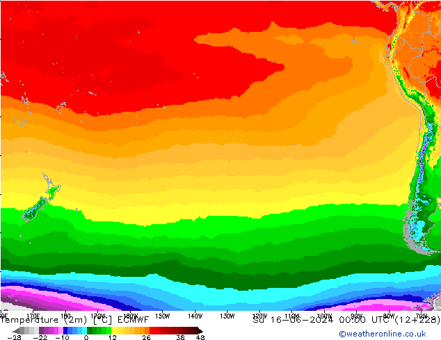 Temperature (2m) ECMWF Ne 16.06.2024 00 UTC