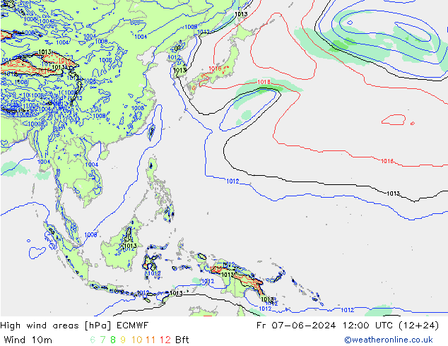 Sturmfelder ECMWF Fr 07.06.2024 12 UTC