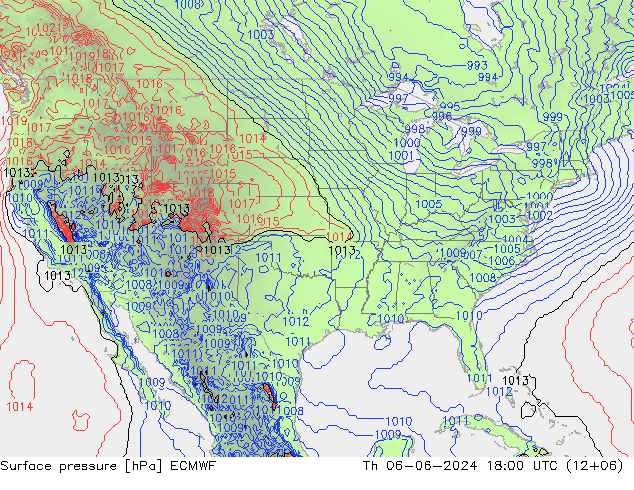 pression de l'air ECMWF jeu 06.06.2024 18 UTC