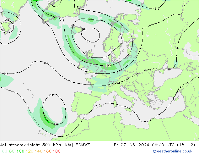 Polarjet ECMWF Fr 07.06.2024 06 UTC