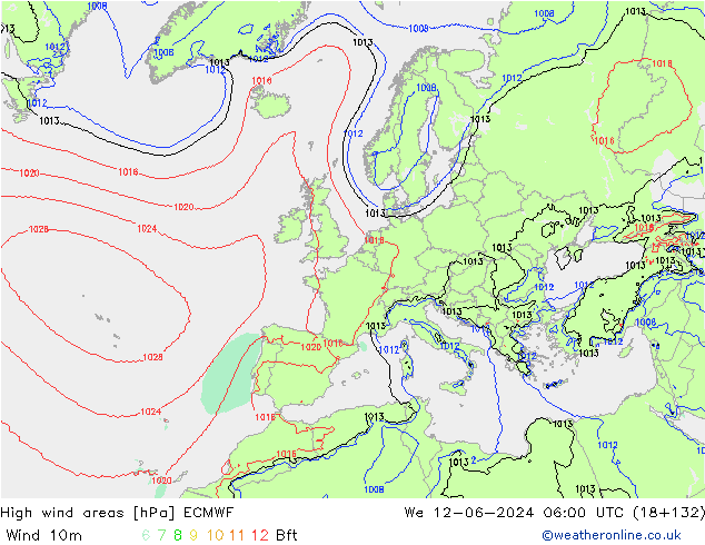 Sturmfelder ECMWF Mi 12.06.2024 06 UTC