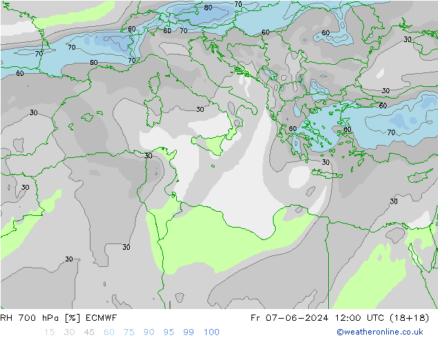 700 hPa Nispi Nem ECMWF Cu 07.06.2024 12 UTC