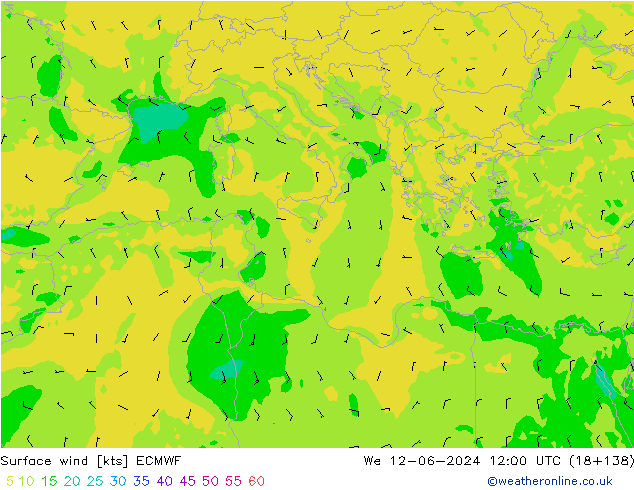  10 m ECMWF  12.06.2024 12 UTC