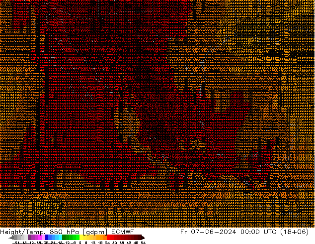 Height/Temp. 850 hPa ECMWF Fr 07.06.2024 00 UTC