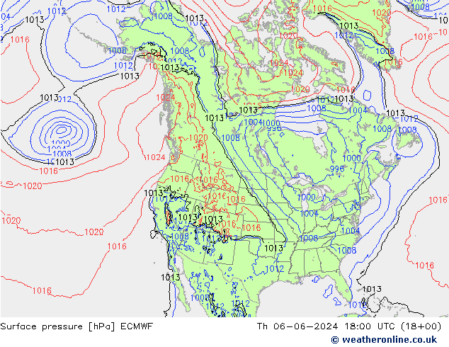 Bodendruck ECMWF Do 06.06.2024 18 UTC