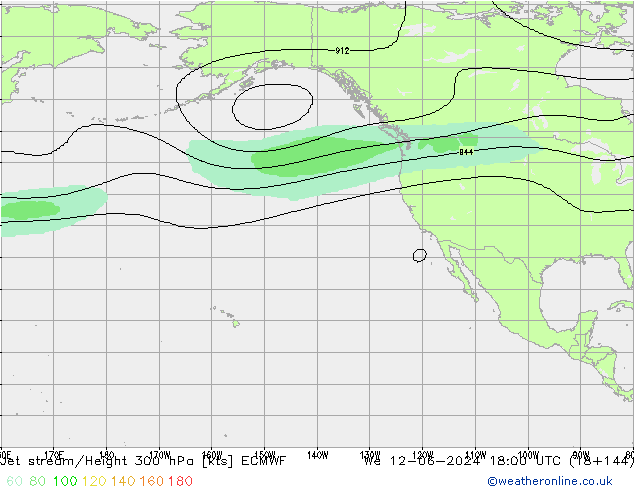 Jet stream/Height 300 hPa ECMWF We 12.06.2024 18 UTC