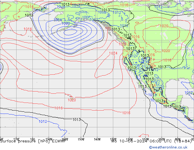 Surface pressure ECMWF Mo 10.06.2024 06 UTC