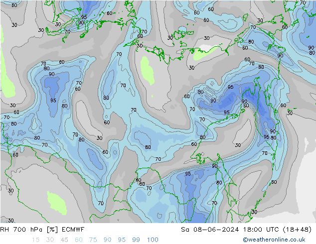 700 hPa Nispi Nem ECMWF Cts 08.06.2024 18 UTC