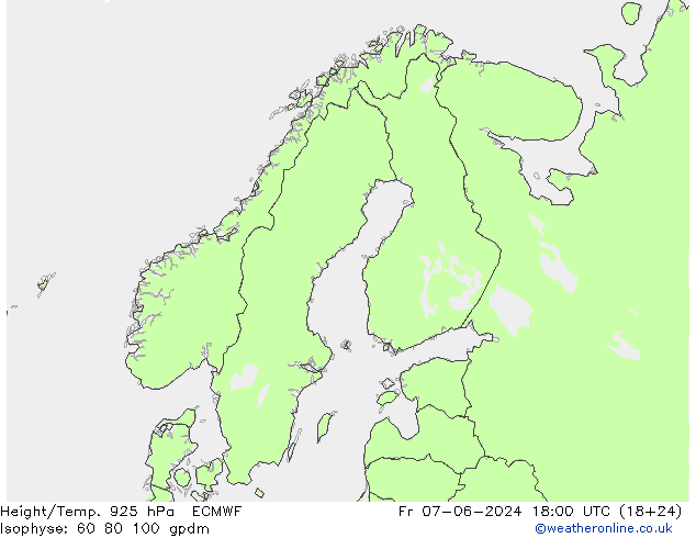 Yükseklik/Sıc. 925 hPa ECMWF Cu 07.06.2024 18 UTC