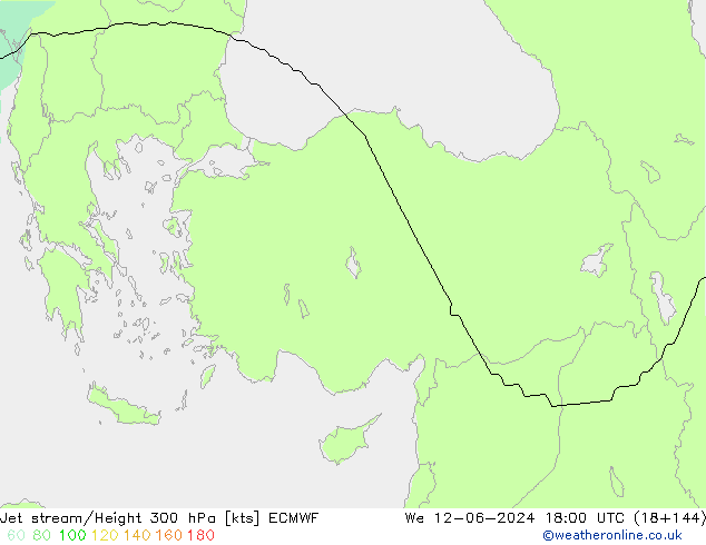 Jet stream/Height 300 hPa ECMWF We 12.06.2024 18 UTC